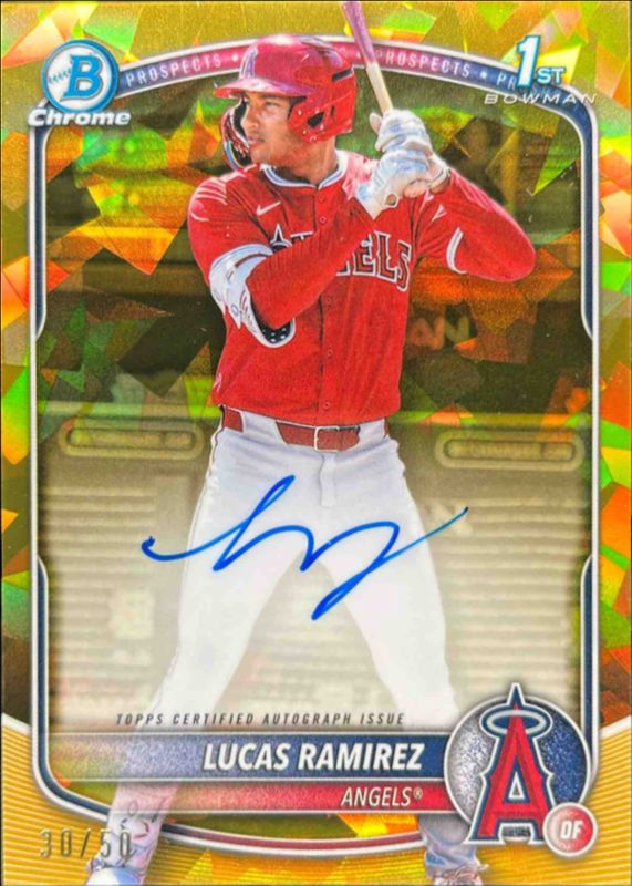 2025 Bowman Sapphire Edition #CPS-LR Chrome Prospect Autographs - Gold Refractor /50