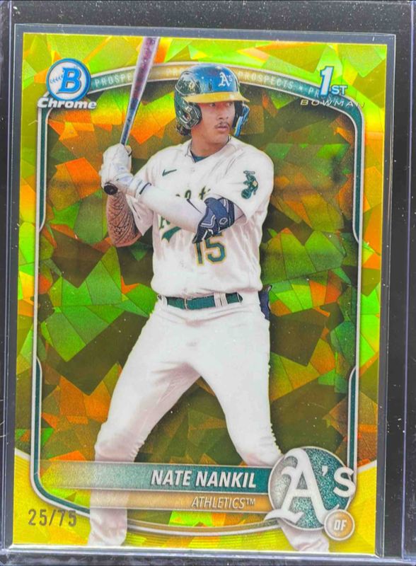 2025 Bowman Sapphire Edition #BCP-102 Chrome Prospects - Yellow Refractor /75