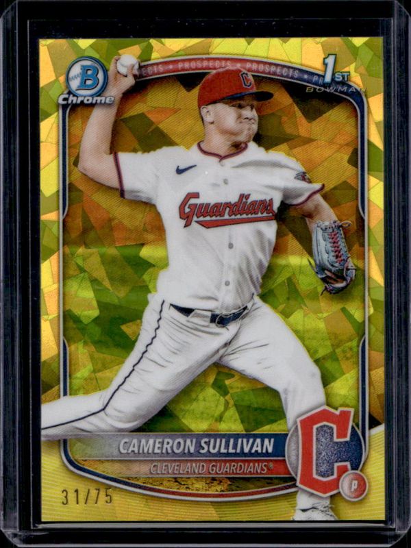 2025 Bowman Sapphire Edition #BCP-97 Chrome Prospects - Yellow Refractor /75