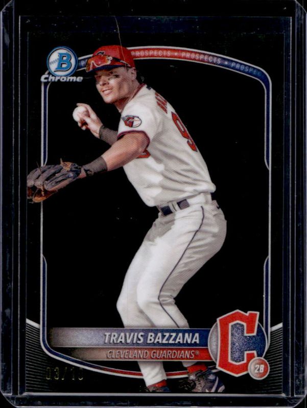 Travis Bazzana 2025 Bowman Sapphire Edition #BCP-131 Chrome Prospects - Black Sapphire /10 RAW