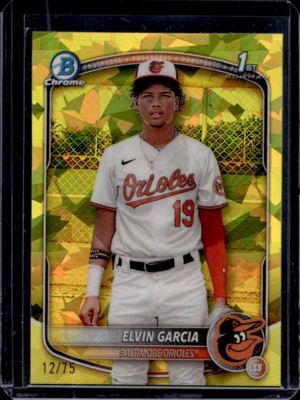 2025 Bowman Sapphire Edition #BCP-124 Chrome Prospects - Yellow /75