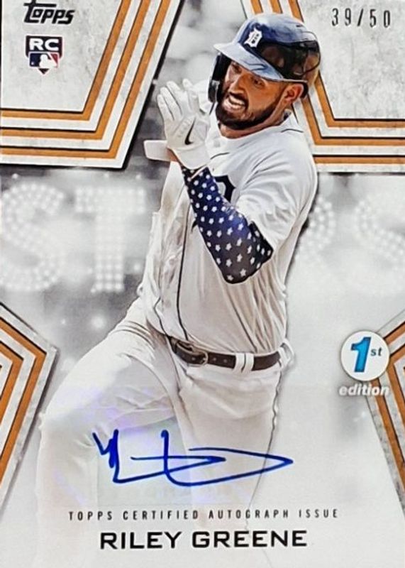 Riley Greene 2023 Topps 1st Edition #BSA-RG Baseball Stars Autographs (/50) Rookie RAW