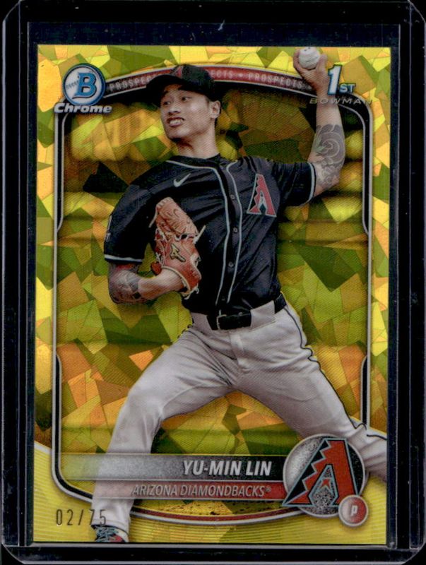 2025 Bowman Sapphire Edition #BCP-27 Chrome Prospects - Yellow Refractor /75