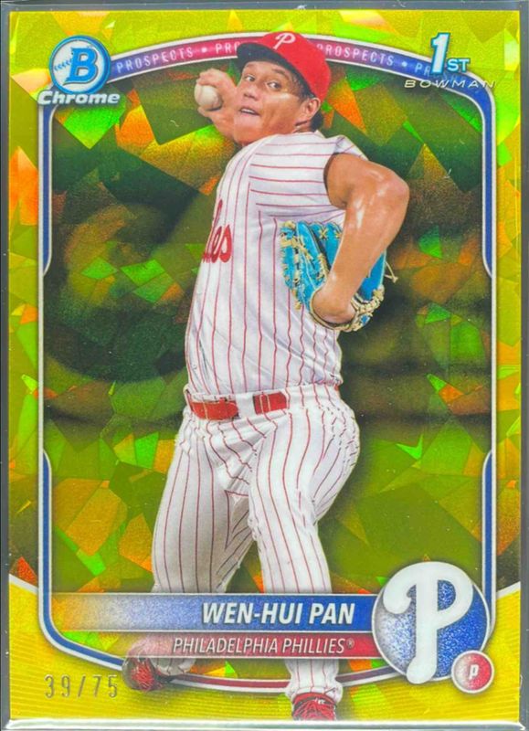2025 Bowman Sapphire Edition #BCP-6 Chrome Prospects - Yellow Refractor /75