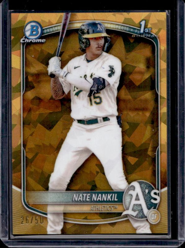 2025 Bowman Sapphire Edition #BCP-102 Chrome Prospects - Gold Refractor /50
