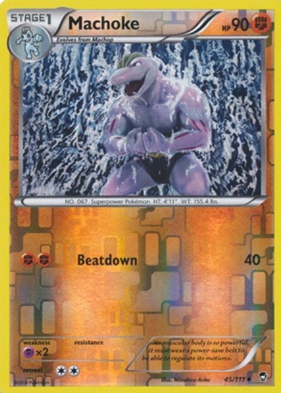 Machoke 2014 XY: Furious Fists #045/111 Reverse Holo RAW TCG (LIGHTLY PLAYED)