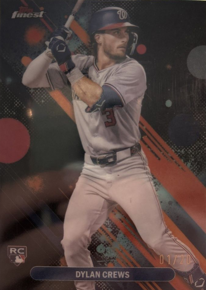 Dylan Crews 2025 Topps Finest #34 Common - Black Refractor /20