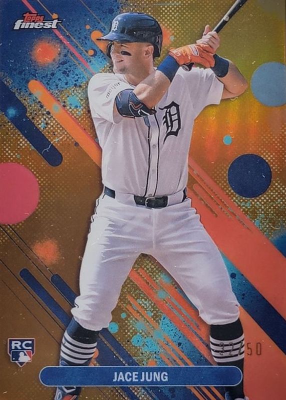 Jace Jung 2025 Topps Finest #29 Common - Gold Refractor /50 Rookie RAW