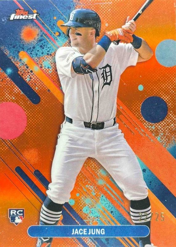 Jace Jung 2025 Topps Finest #29 Common - Orange Refractor /25 Rookie RAW