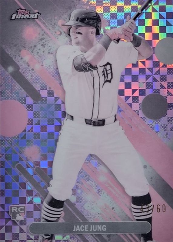 Jace Jung 2025 Topps Finest #29 Common - Pearl Checkerboard Refractor /60 Rookie RAW