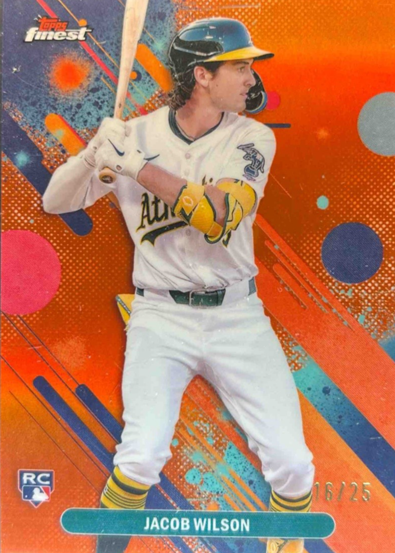 Jacob Wilson 2025 Topps Finest #61 Common - Orange Refractor /25
