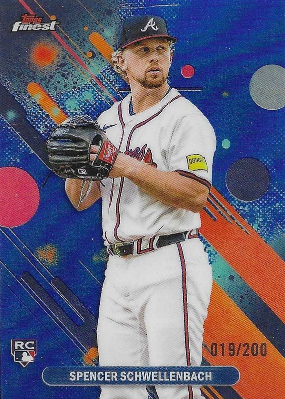 Spencer Schwellenbach 2025 Topps Finest #43 Common - Blue Refractor /200 Rookie RAW