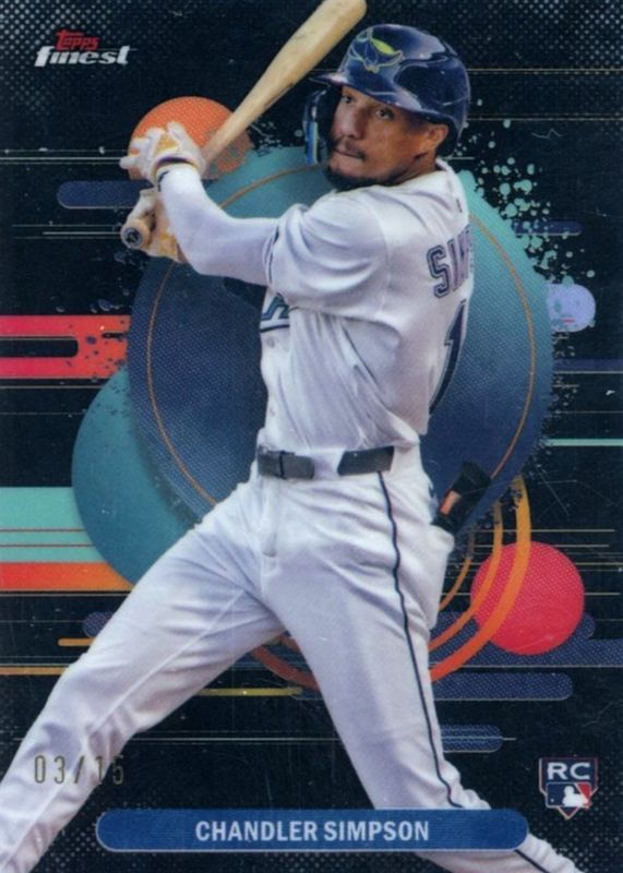 Chandler Simpson 2025 Topps Finest #177 Uncommon - Black Refractor /15 Rookie RAW