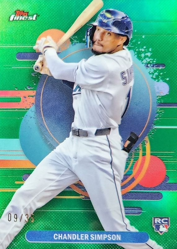Chandler Simpson 2025 Topps Finest #177 Uncommon - Green Refractor /35 Rookie RAW