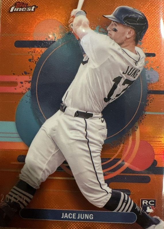 Jace Jung 2025 Topps Finest #191 Uncommon - Orange Refractor /20 Rookie RAW