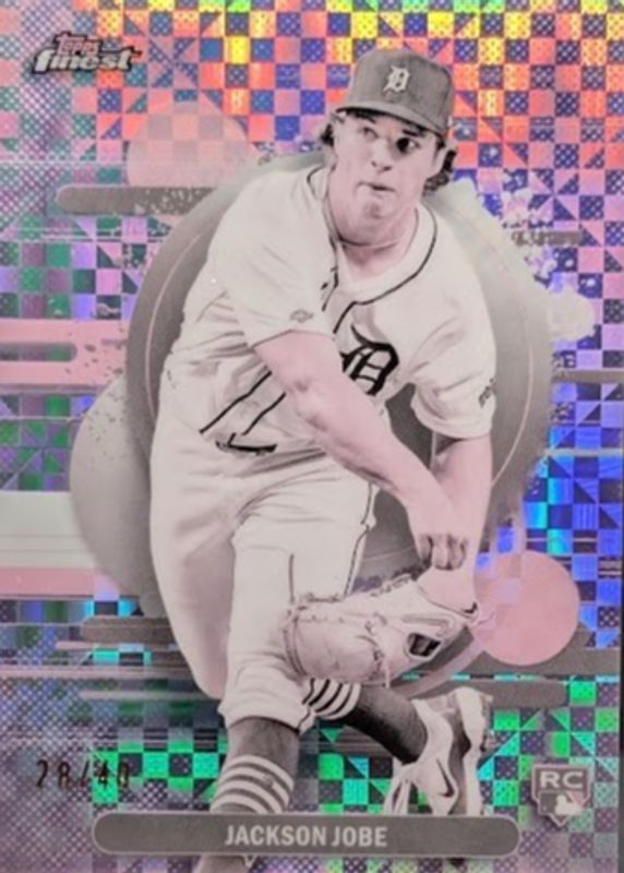 Jackson Jobe 2025 Topps Finest #174 Uncommon - Pearl Checkerboard Refractor /40 Rookie RAW