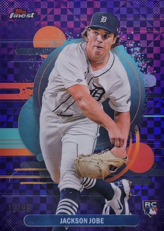 Jackson Jobe 2025 Topps Finest #174 Uncommon - Purple Checkerboard Refractor /99 Rookie RAW