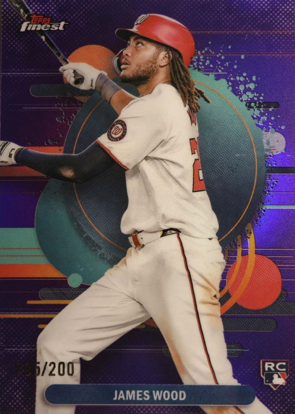James Wood 2025 Topps Finest #200 Uncommon - Purple Refractor /200