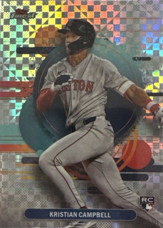 Kristian Campbell 2025 Topps Finest #181 Uncommon - Checkerboard Refractor Rookie RAW