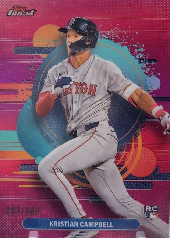 Kristian Campbell 2025 Topps Finest #181 Uncommon - Magenta Refractor /300 Rookie RAW