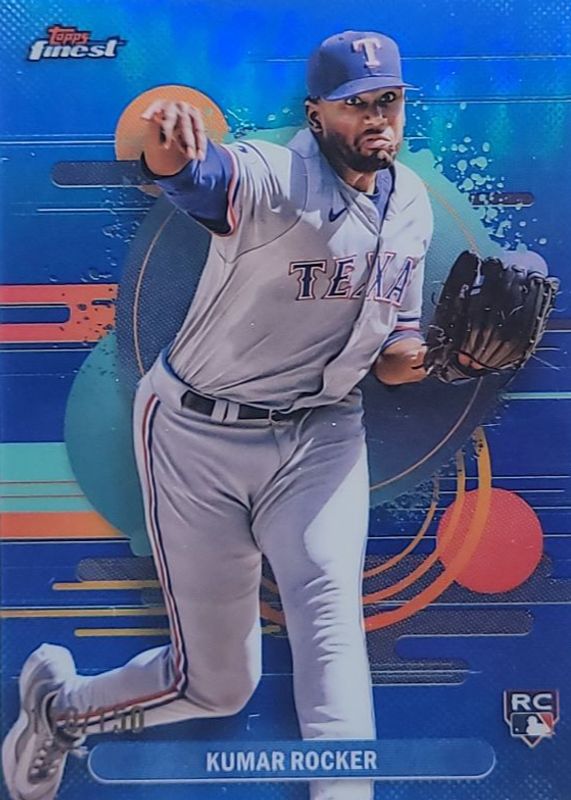 Kumar Rocker 2025 Topps Finest #121 Uncommon - Blue Refractor /150 Rookie RAW