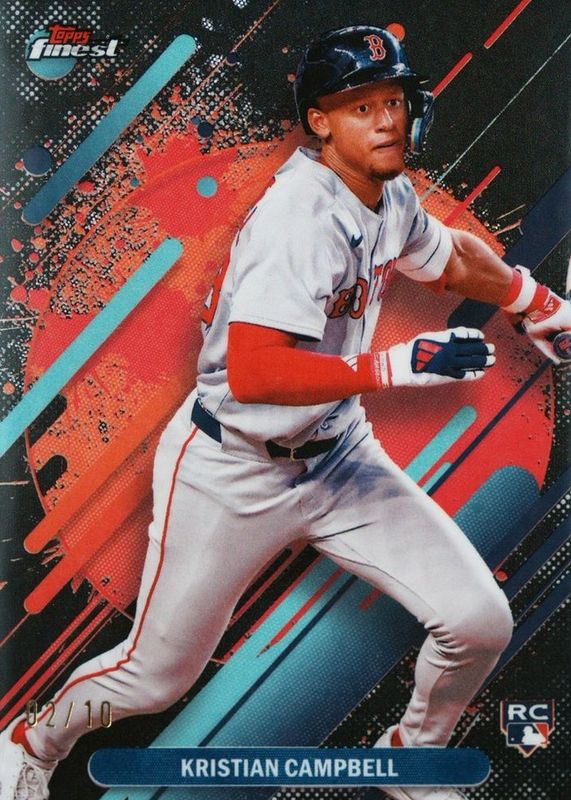 Kristian Campbell 2025 Topps Finest #259 Rare - Black Refractor /10 Rookie RAW