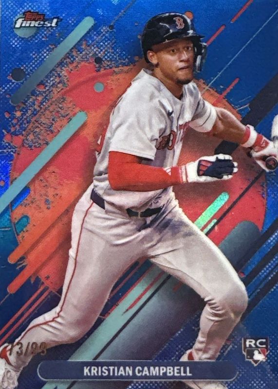 Kristian Campbell 2025 Topps Finest #259 Rare - Blue Refractor /99 Rookie RAW