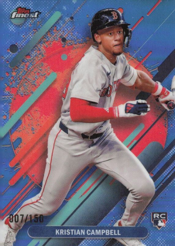 Kristian Campbell 2025 Topps Finest #259 Rare - Sky Blue Refractor /150 Rookie RAW