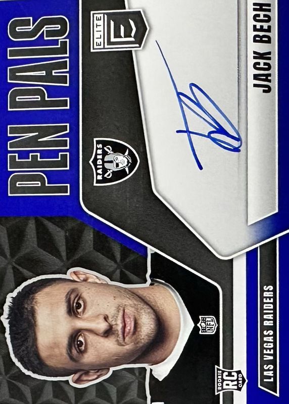 Jack Bech 2025 Elite #PP-JBE Pen Pals - Blue Ink Rookie RAW