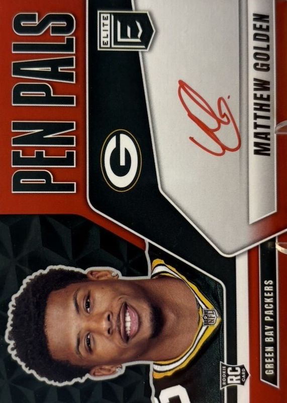Matthew Golden 2025 Elite #PP-MGO Pen Pals - Red Ink Rookie RAW