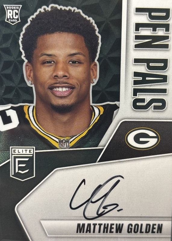 Matthew Golden 2025 Elite #PPV-MGO Pen Pals Variation Rookie RAW