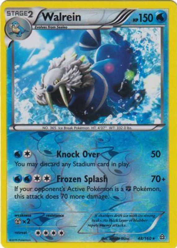 Walrein 2015 XY: Primal Clash #048/160 Reverse Holo RAW TCG (LIGHTLY PLAYED)