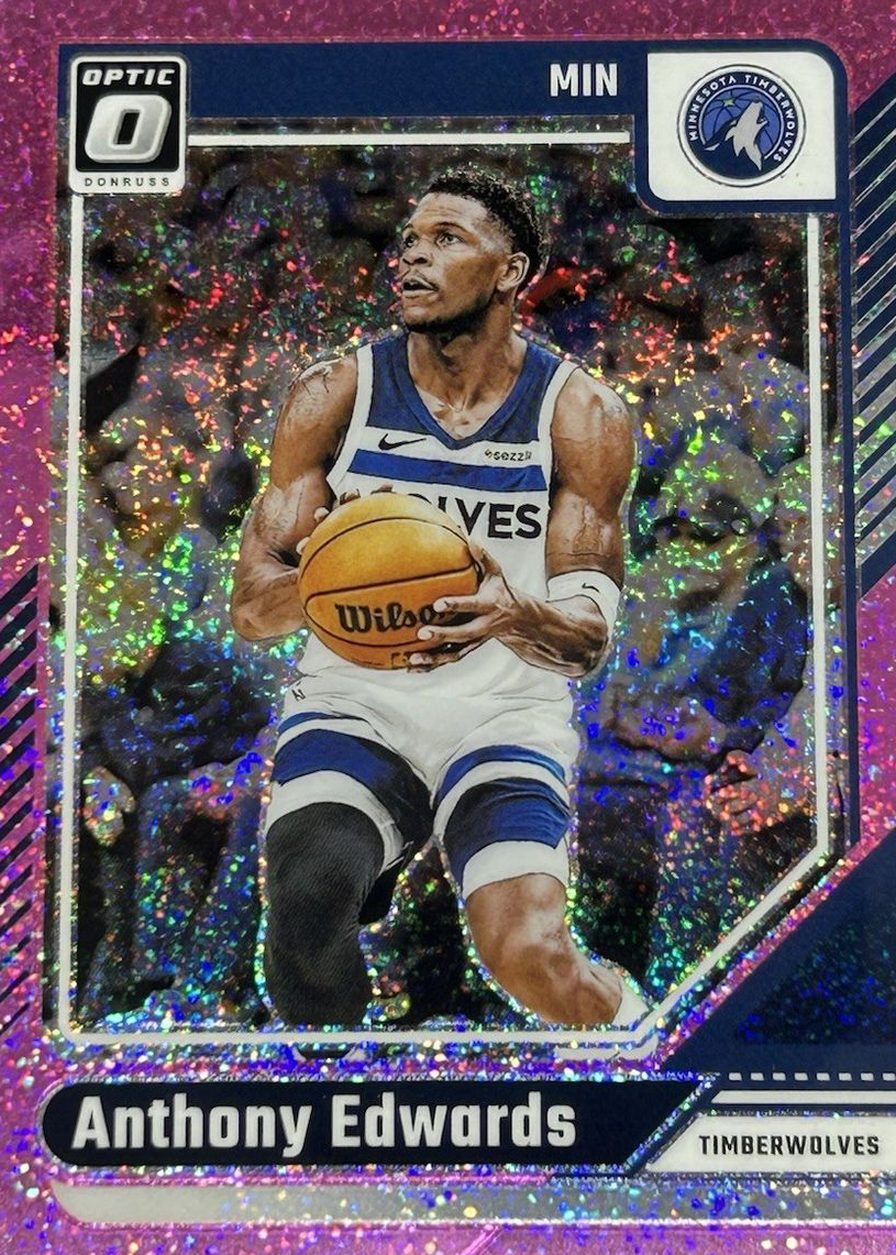 Anthony Edwards 2024 Optic #31 Pink Glitter /275 Price Guide