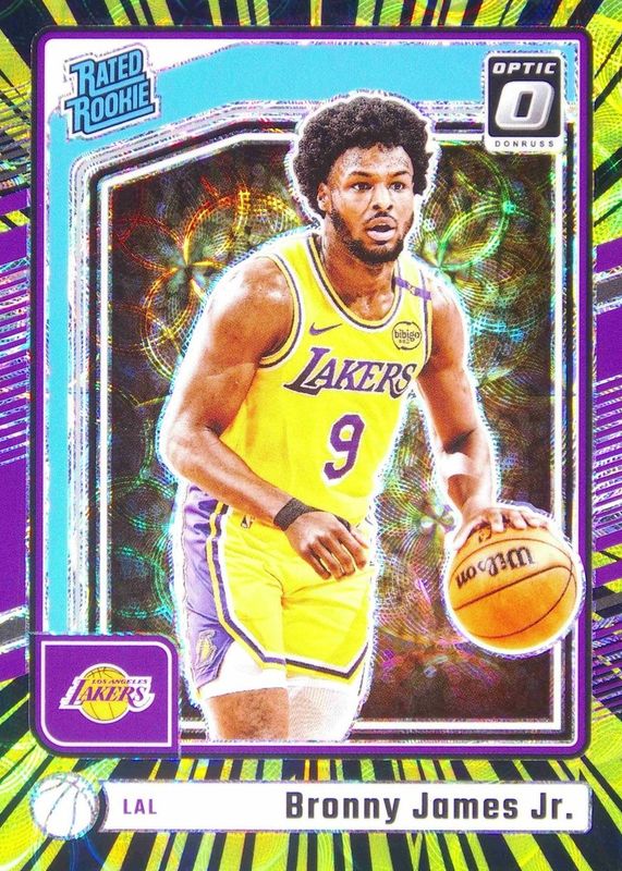 Bronny James Jr. 2024 Optic #282 International Electricity /75 Rookie RAW