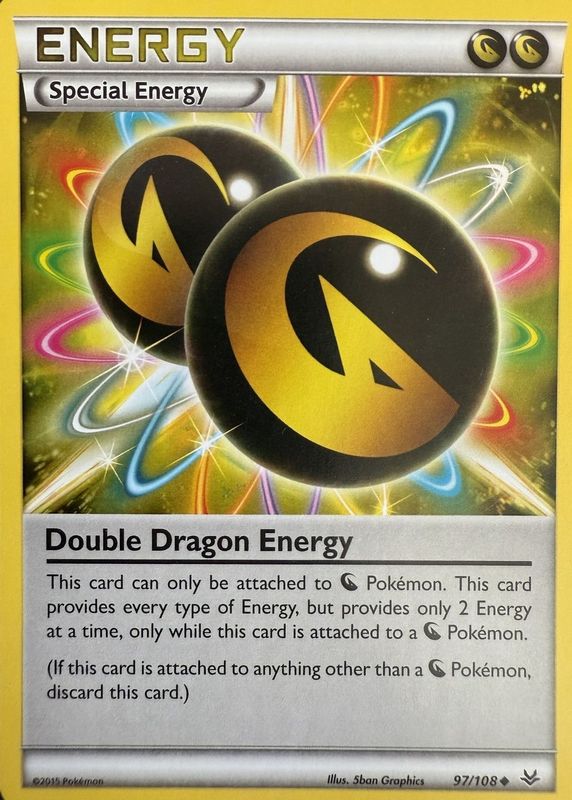 Double Dragon Energy 2015 XY: Roaring Skies #097/108 Base RAW TCG (LIGHTLY PLAYED)