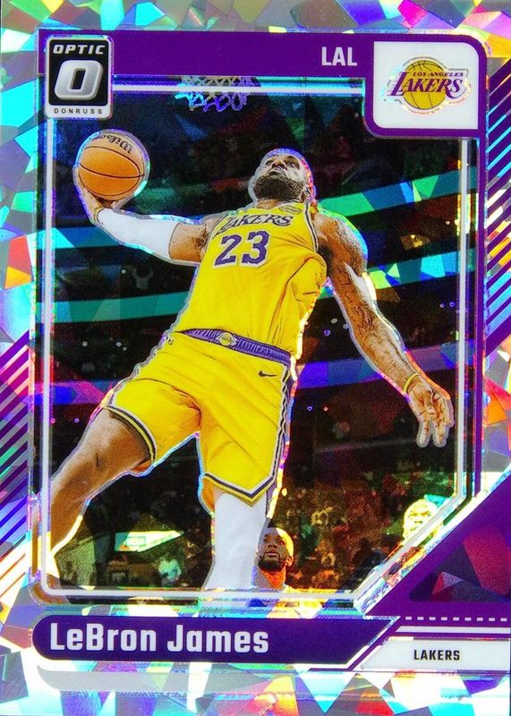 LeBron James 2024 Optic #148 Cracked Ice /25 RAW