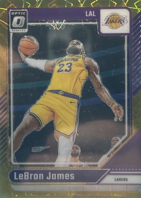 LeBron James 2024 Optic #148 Gold Velocity /10 RAW