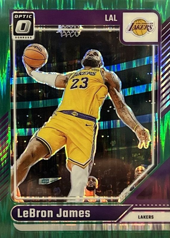 LeBron James 2024 Optic #148 Green Shock /149 RAW