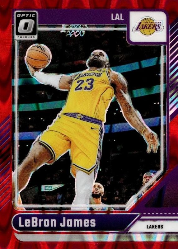 LeBron James 2024 Optic #148 Red Seismic /149 RAW