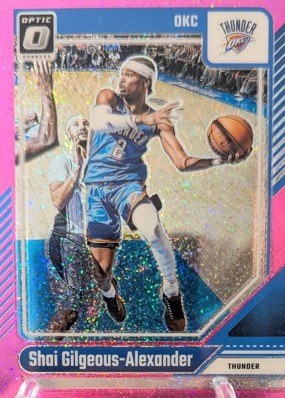 Shai Gilgeous-Alexander 2024 Optic #127 Pink Glitter /275 RAW