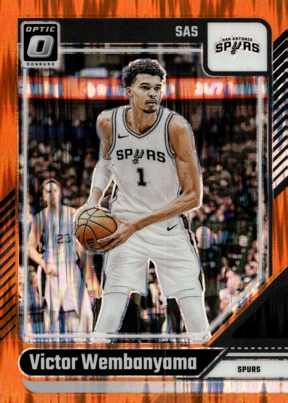 Victor Wembanyama 2024 Optic #45 Orange Shock /225 RAW