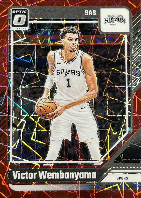 Victor Wembanyama 2024 Optic #45 Red Velocity /299 RAW