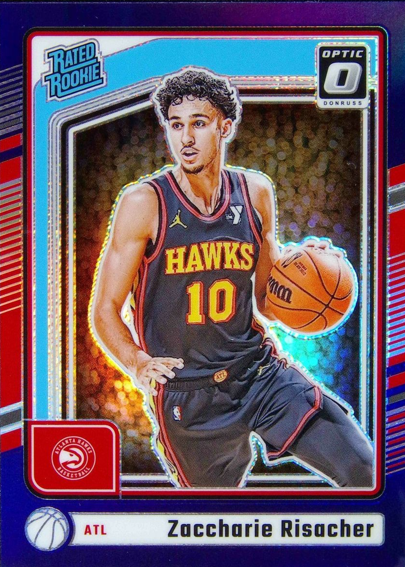 Zaccharie Risacher 2024 Optic #268 Purple Price Guide - Sports