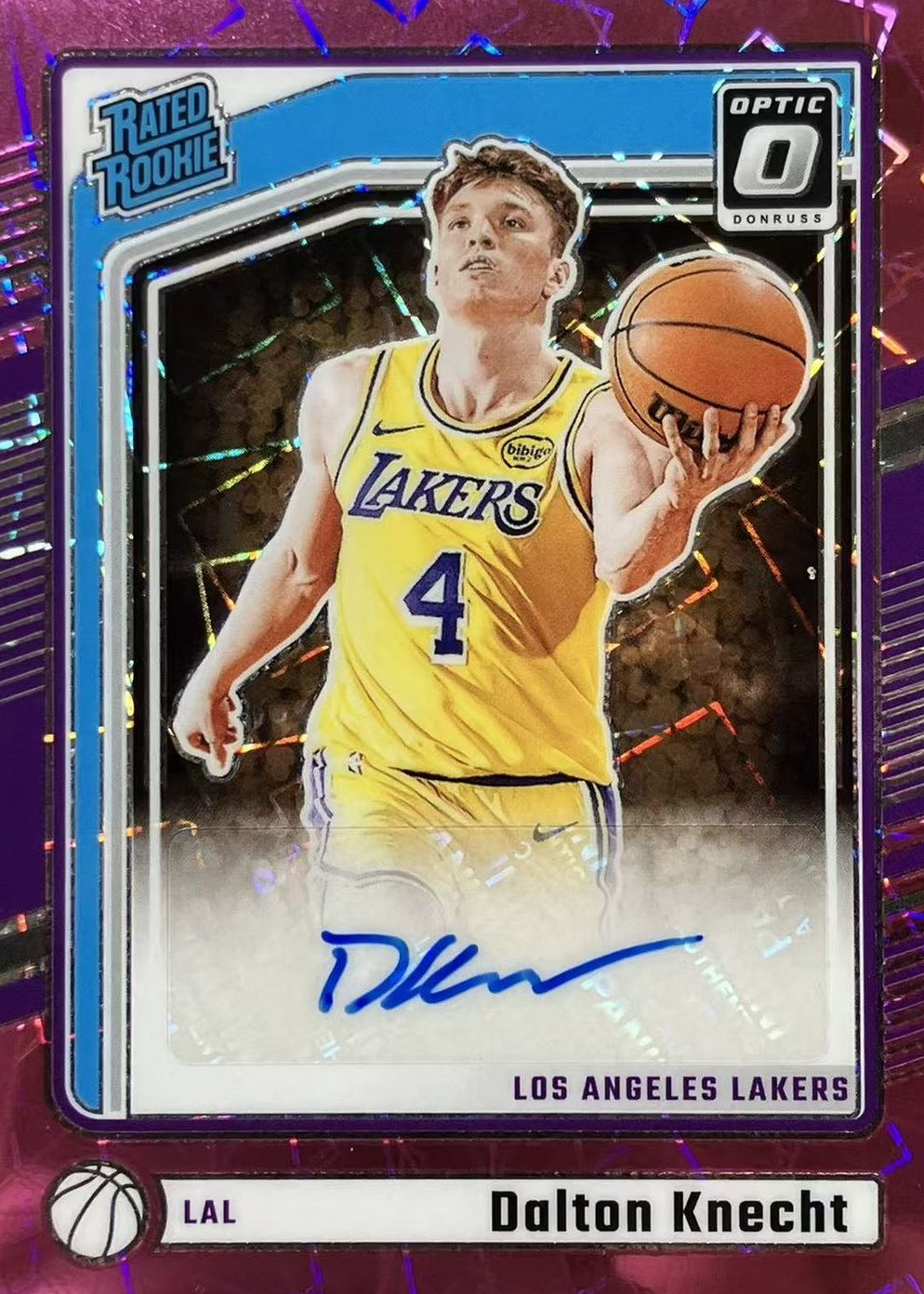 Dalton Knecht 2024 Optic #307 Rated Rookie Signatures - Pink Velocity ...