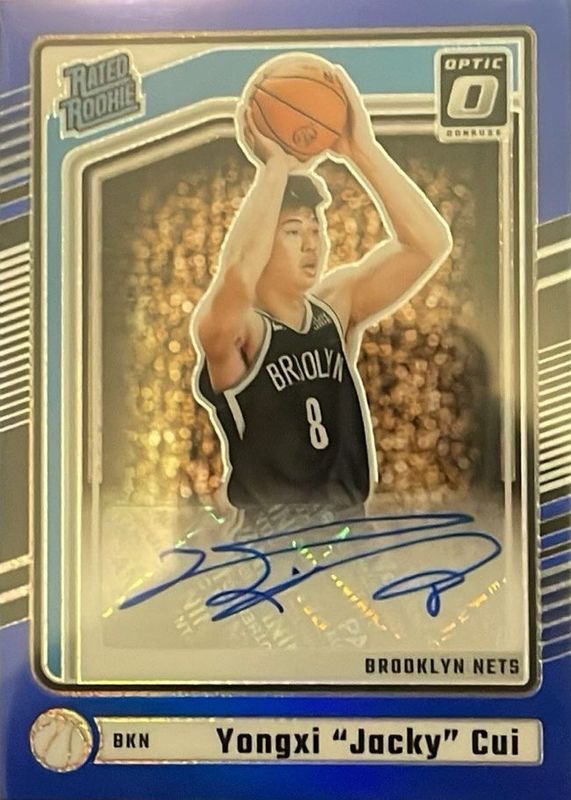 Yongxi "Jacky" Cui 2024 Optic #331 Rated Rookie Signatures - Blue /49 RAW