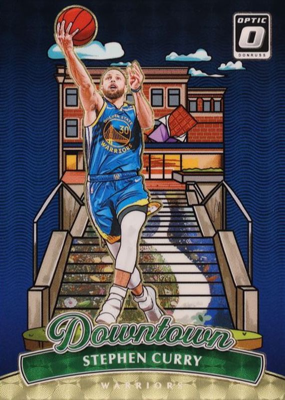 Stephen Curry 2024 Optic #3 Downtown - Gold Vinyl /1 RAW