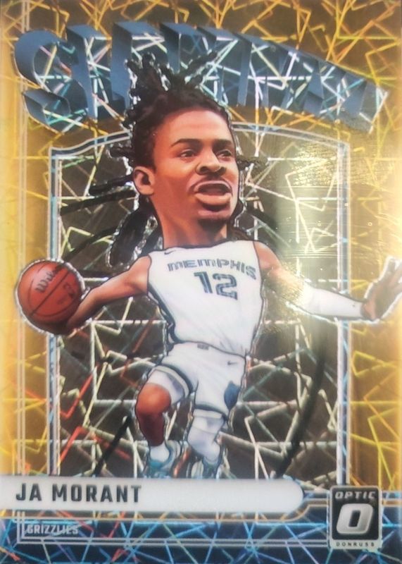 Ja Morant 2024 Optic #5 Slammy! - Gold /10 RAW