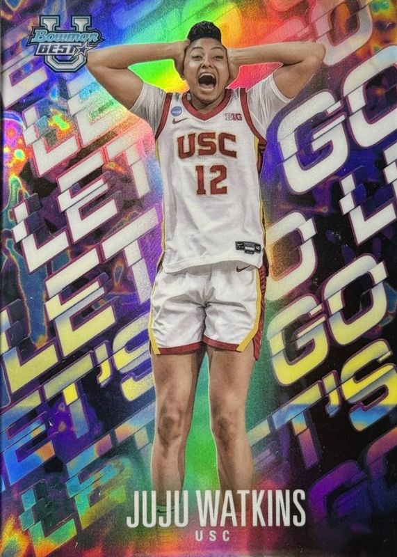 JuJu Watkins 2024 Bowman Best University #LG-4 Let's Go /(SSP) RAW