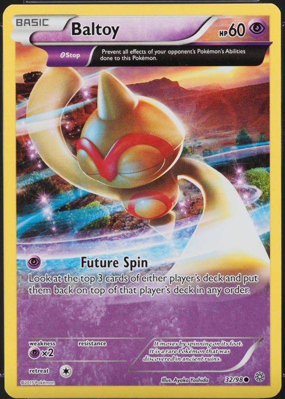 Baltoy 2015 XY: Ancient Origins #32/98 Base RAW TCG (LIGHTLY PLAYED)
