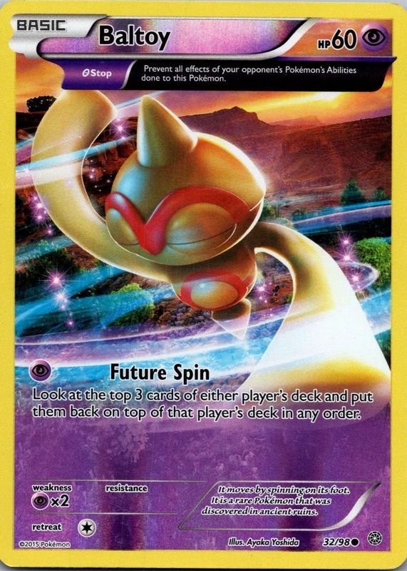 Baltoy 2015 XY: Ancient Origins #32/98 Reverse Holo RAW TCG (NEAR MINT)